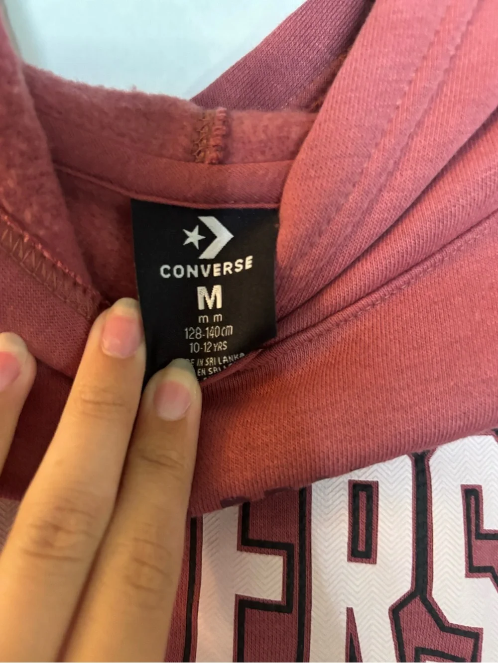 Converse Youth Hoodie in Dusty Rose